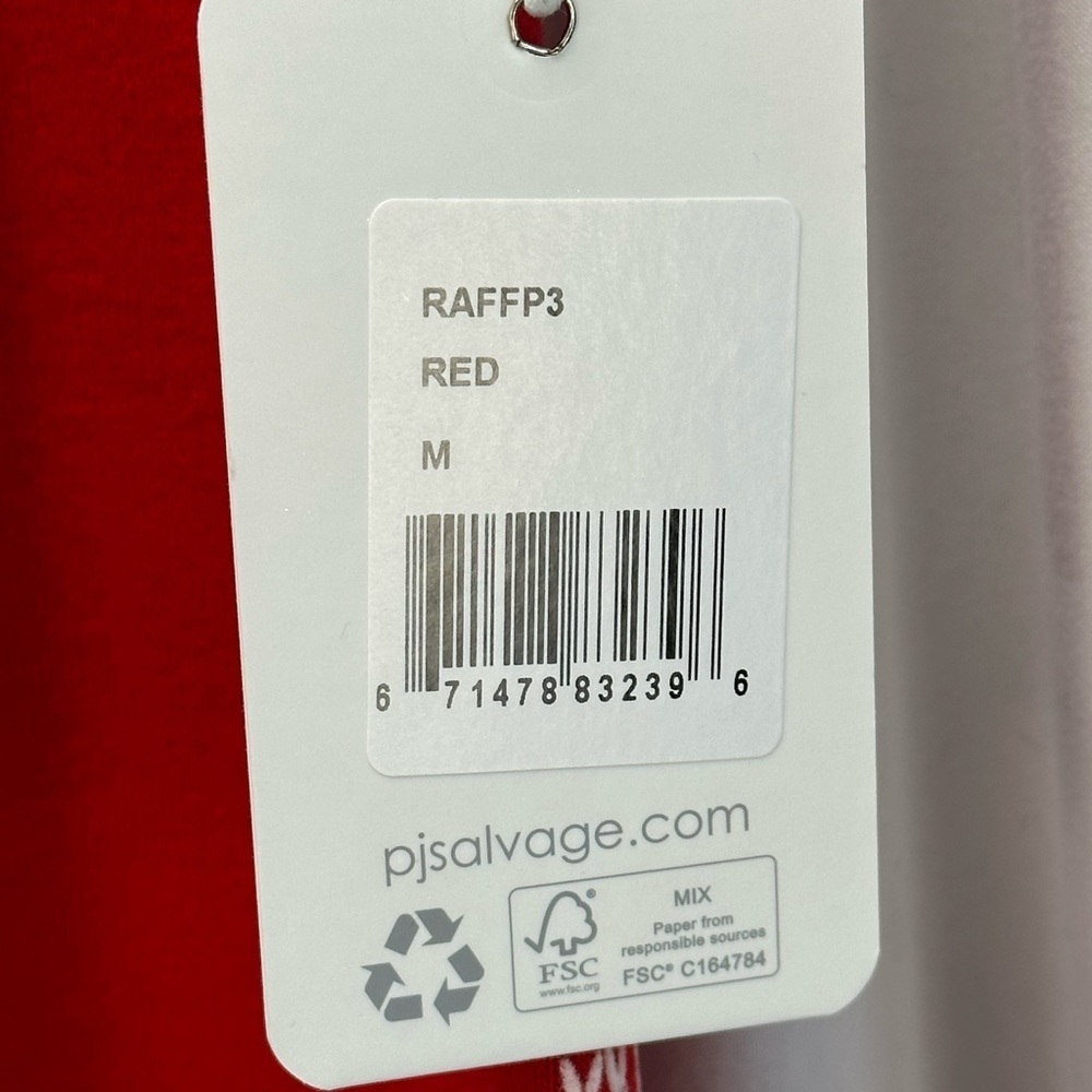 PJ Salvage Snowflake and Hearts Lounge Sleep Jogger Pants - Red - RAFFP3- Medium - Picture 4 of 8